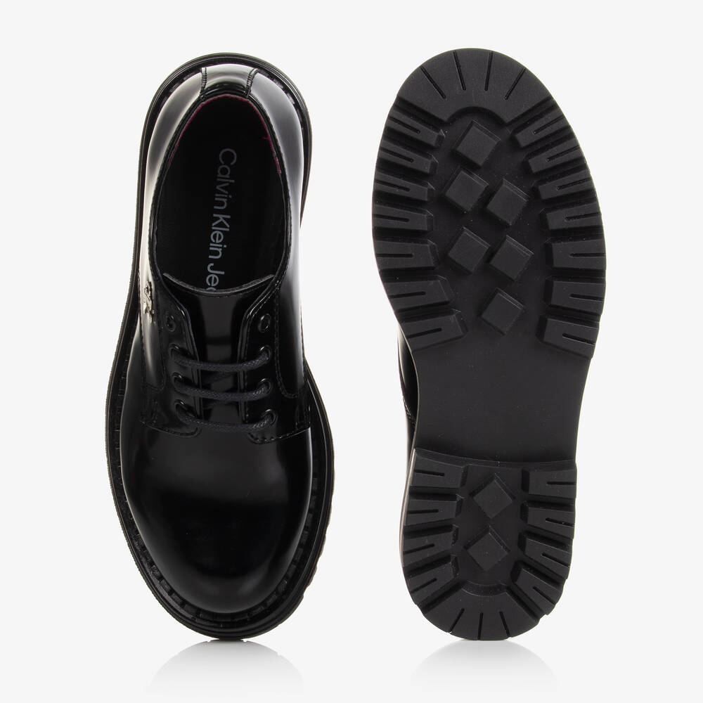 Calvin Klein-Черные туфли из искусственной кожи на шнуровке | Childrensalon Outlet