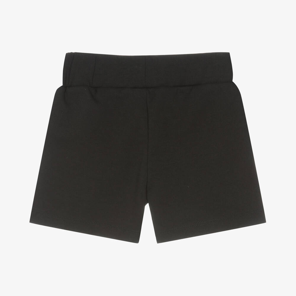 كالفين كلاين Jeans-شورت قطن جيرسي لون أسود للبنات | Childrensalon Outlet