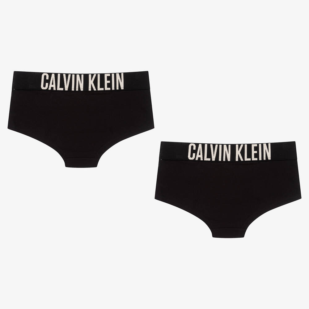 Calvin Klein Girls Black Knickers (2 Pack)