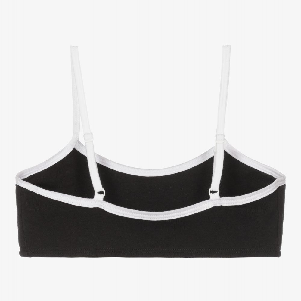 كالفين كلاين-توب براليت قطن جيرسي لون أسود للبنات | Childrensalon Outlet