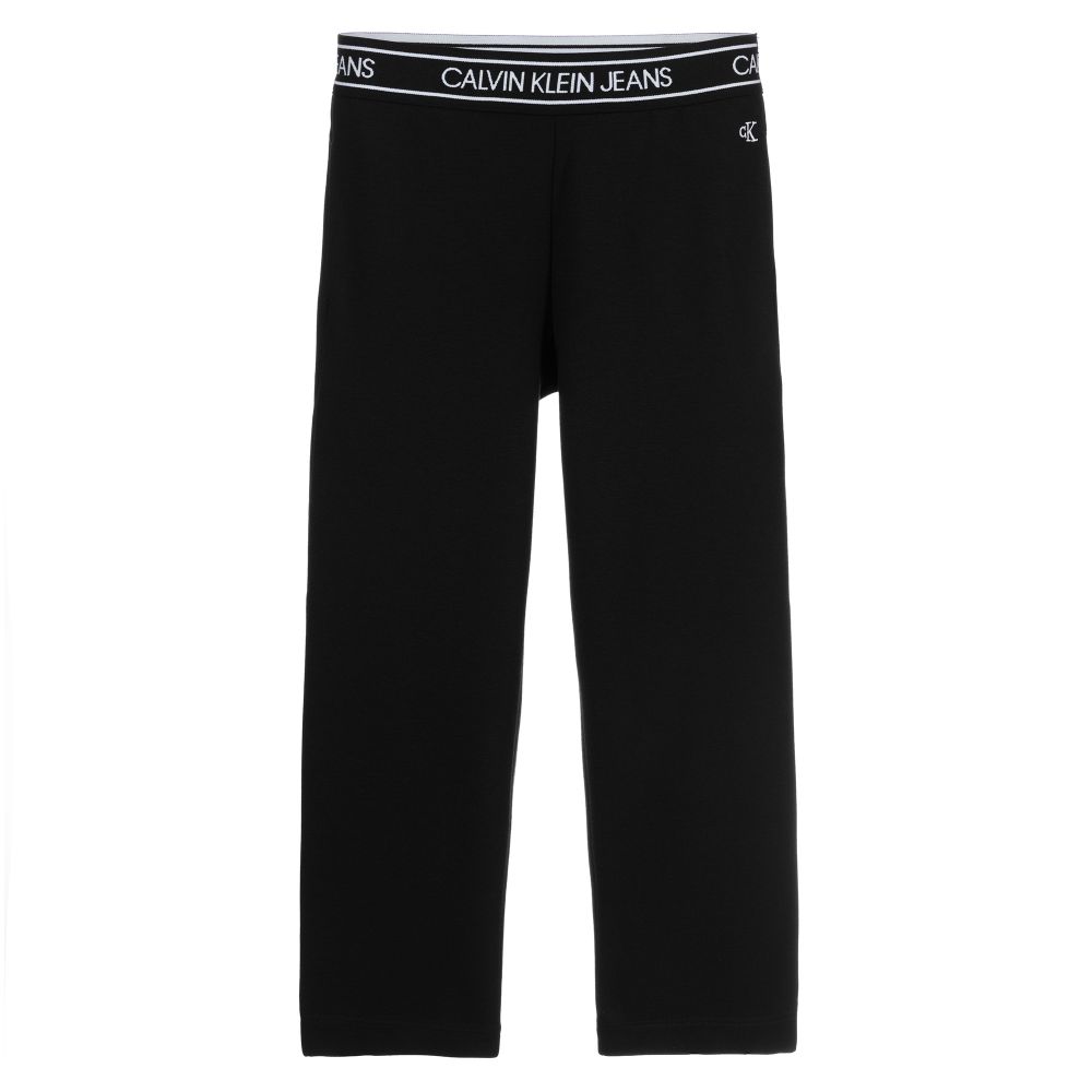 Calvin Klein Jeans - Girls Black Logo Joggers | Childrensalon Outlet