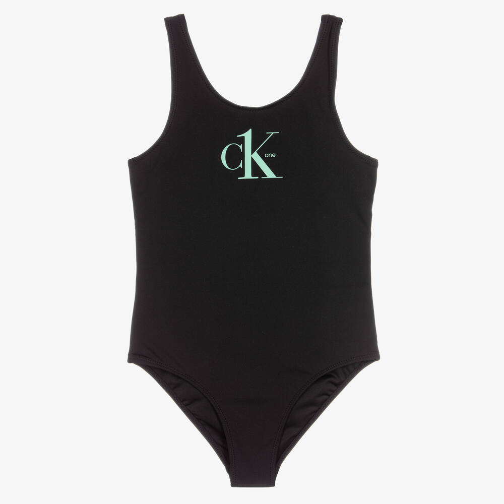 Calvin Klein - Черный купальник для девочек | Childrensalon