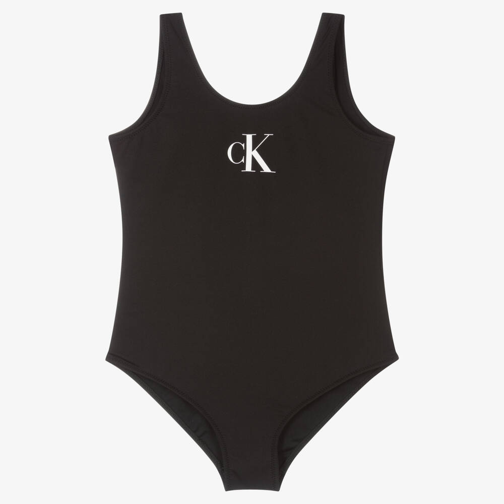 Calvin Klein - Maillot de bain noir fille | Childrensalon