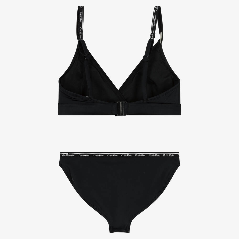 Calvin klein triangle bikini top black top