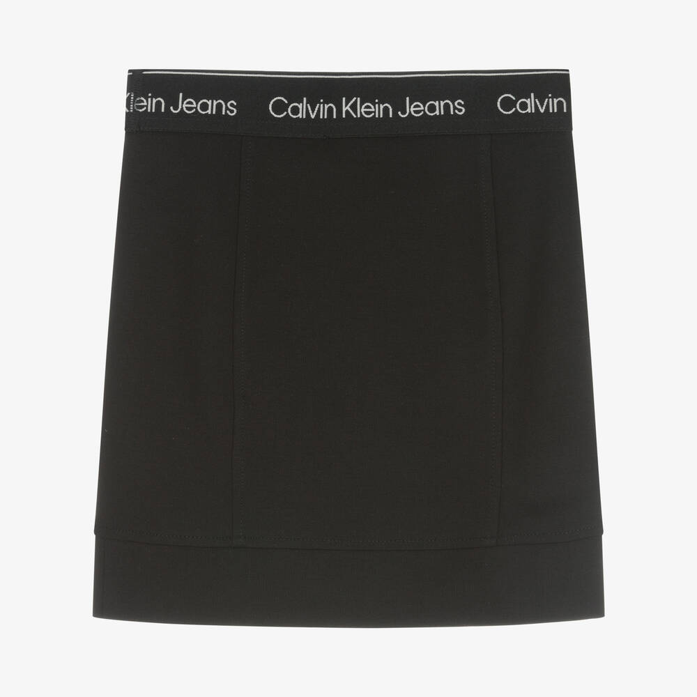 كالفين كلاين Jeans-تنورة ميلانو جيرسي لون أسود | Childrensalon Outlet