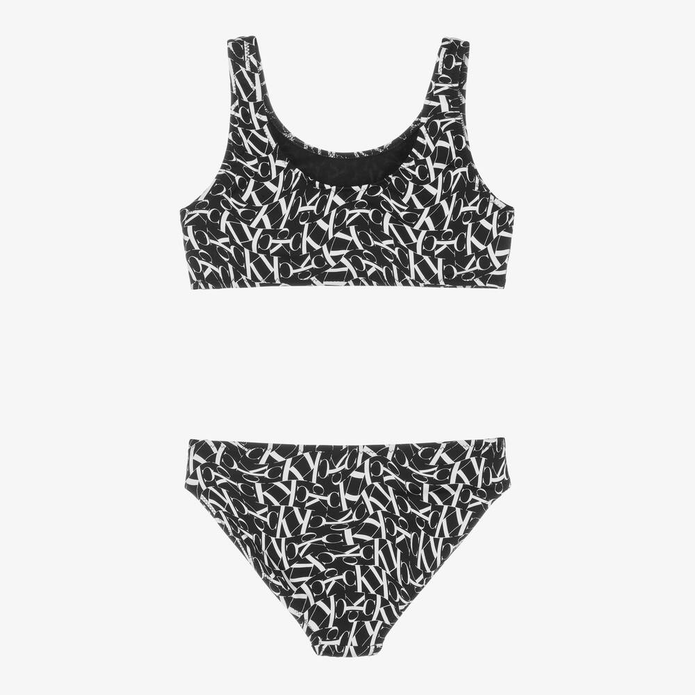 Calvin Klein Girls Black Monogram Bikini Childrensalon Outlet