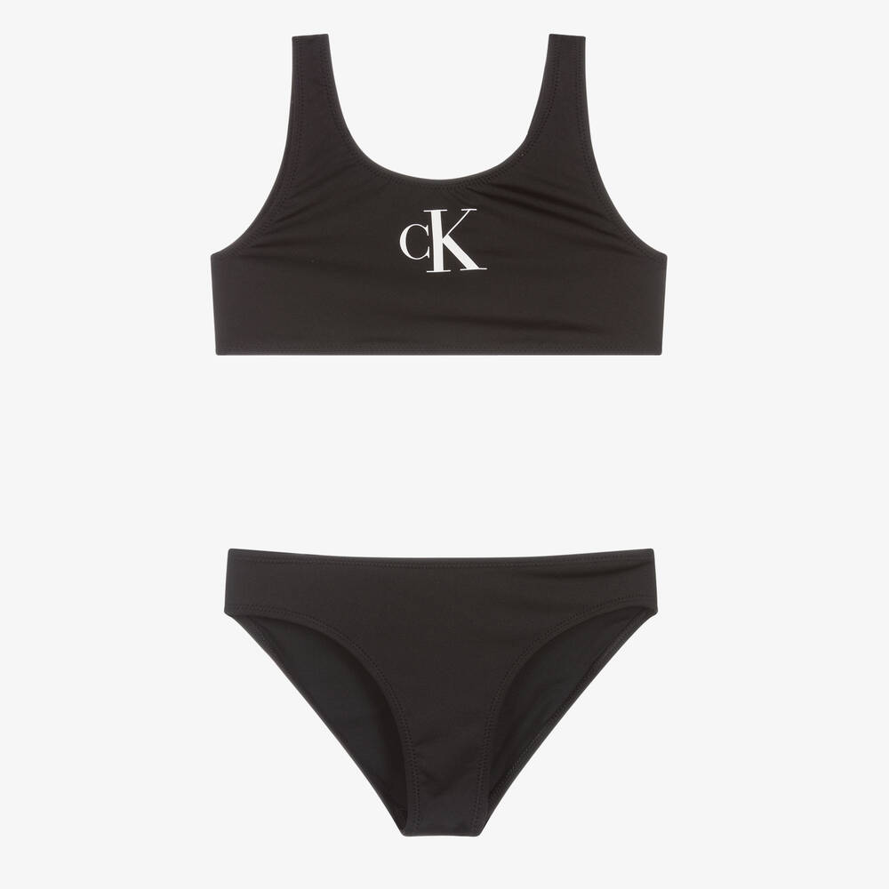 Calvin Klein - Schwarzer Bikini mit Monogramm | Childrensalon