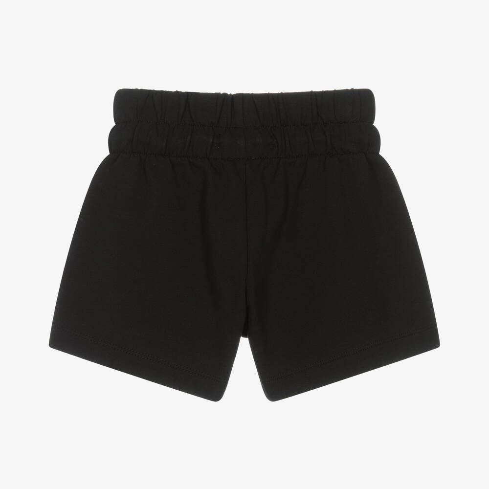 Calvin Klein Jeans-Girls Black Monogram Logo Shorts | Childrensalon Outlet