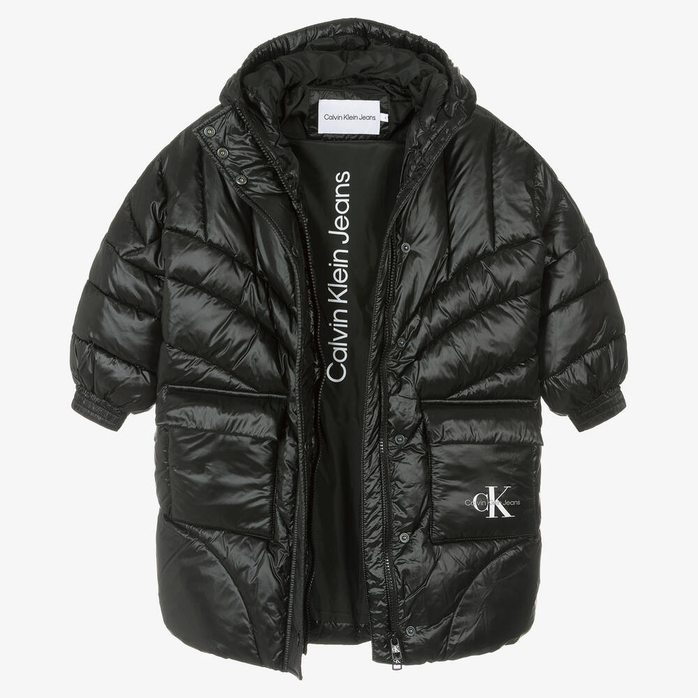Girls calvin klein coat deals