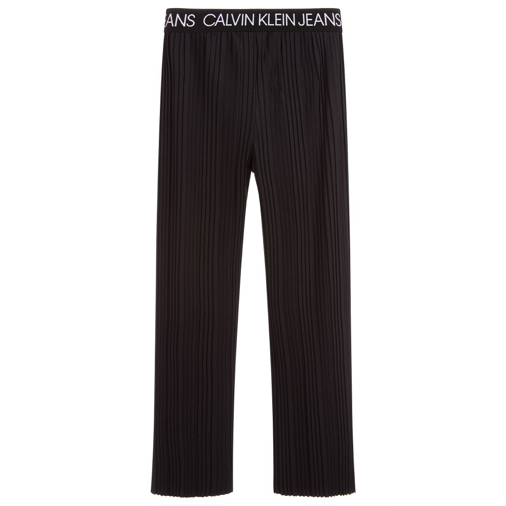 Calvin Klein Jeans Girls Black Pleated Trousers