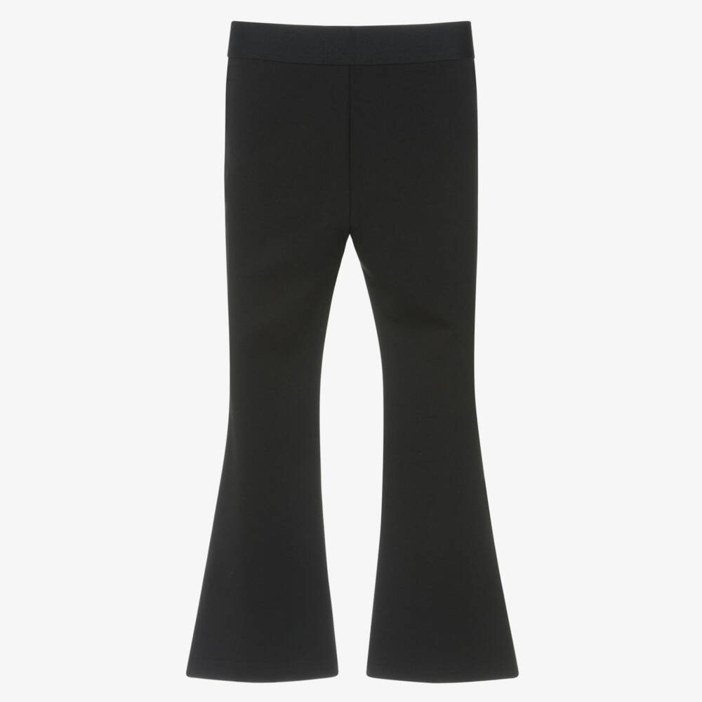 Calvin Klein-Girls Black Scuba Jersey Flared Leggings | Childrensalon Outlet