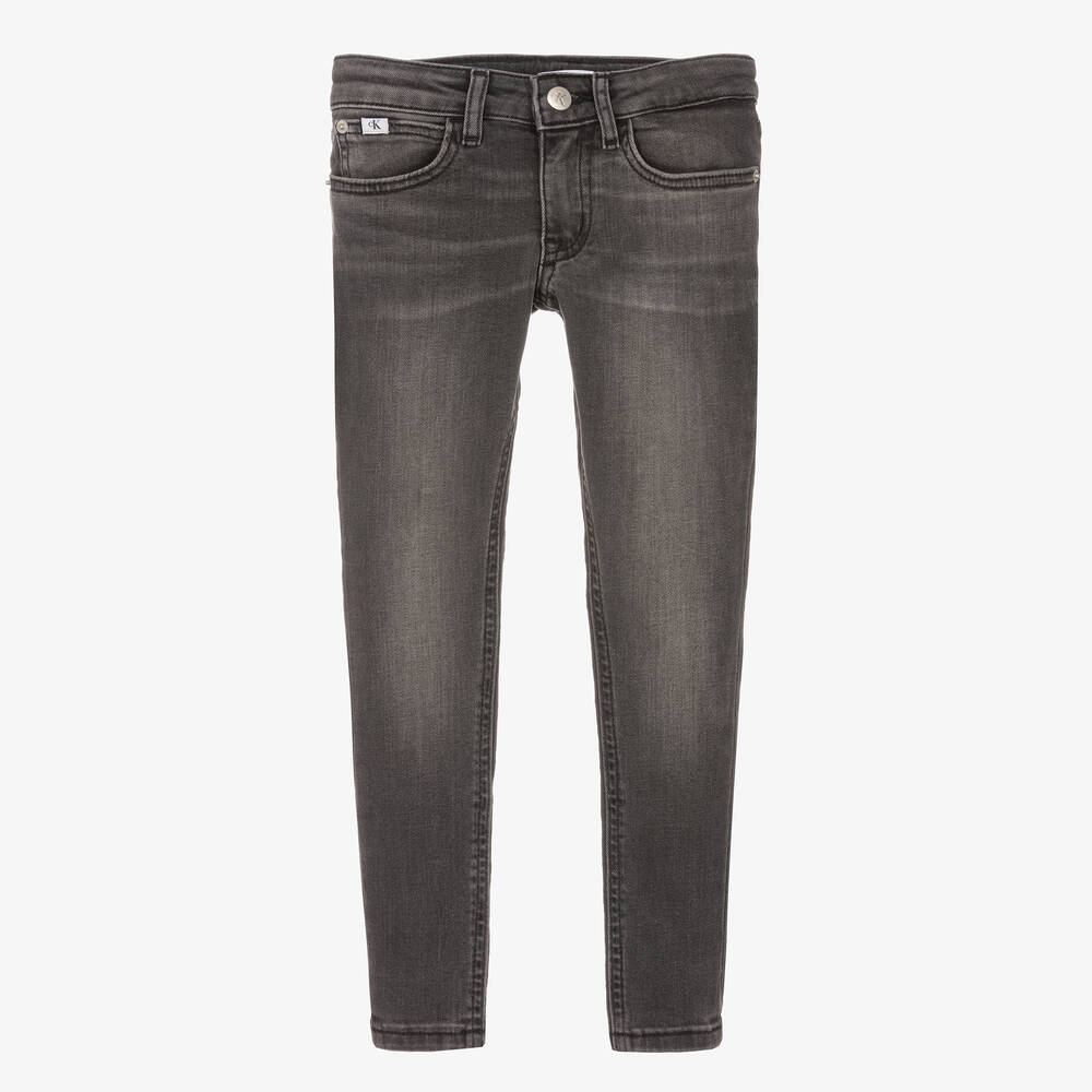 Calvin Klein Jeans - Jean skinny noir fille | Childrensalon