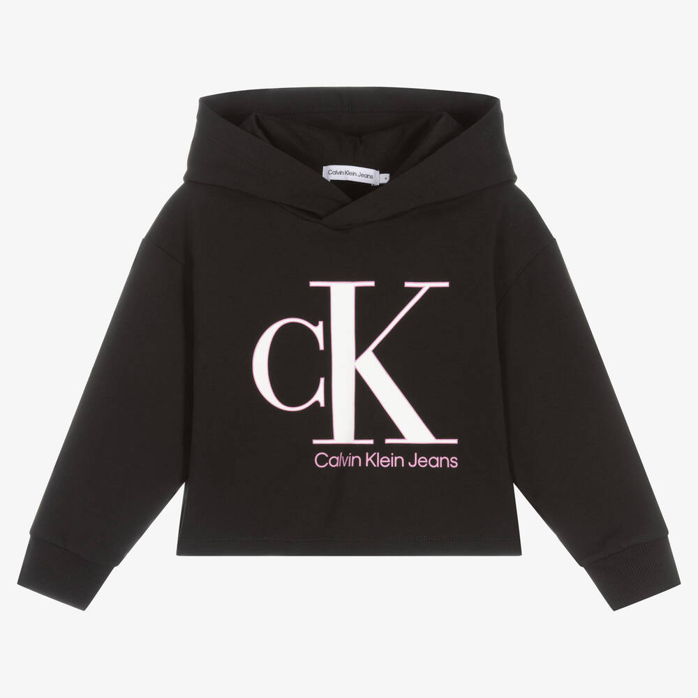 Calvin Klein Jeans - Schwarzer Hoodie mit Farbwechsel | Childrensalon