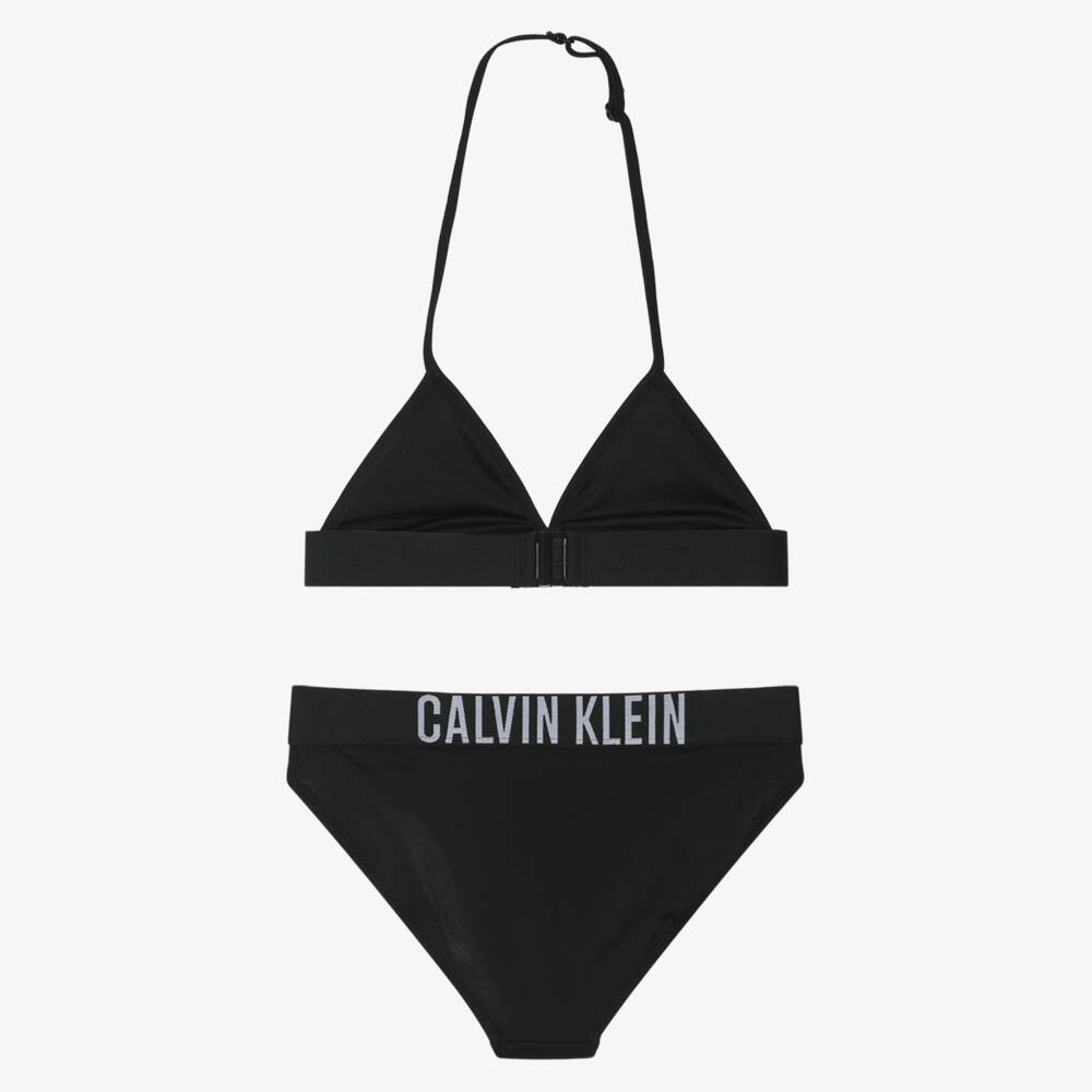 Calvin Klein-Girls Black Triangle Bikini | Childrensalon Outlet