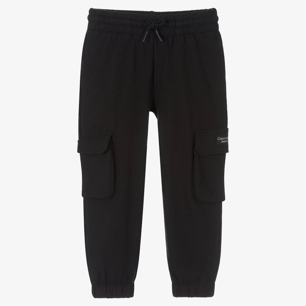 Calvin Klein Jeans - Bas jogging noir poches Fille | Childrensalon