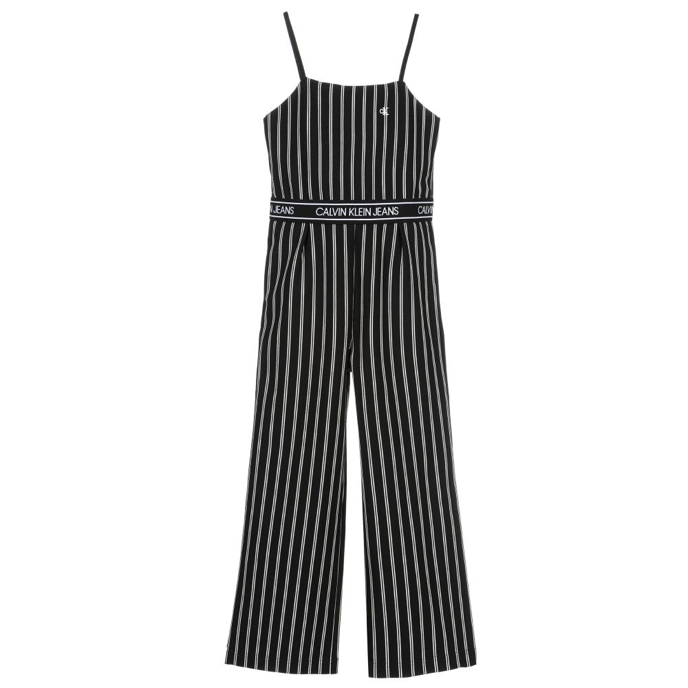 Calvin Klein Jeans Girls Black White Jumpsuit Childrensalon