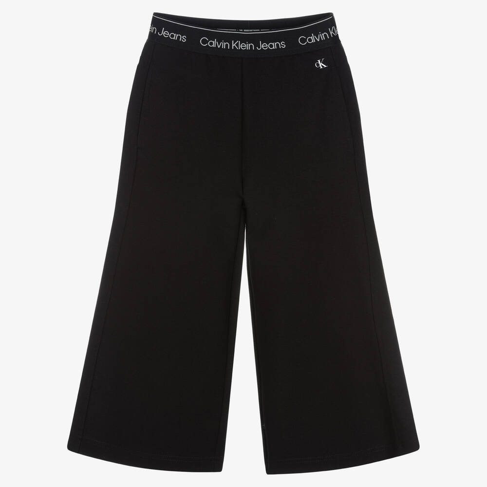 Calvin Klein Jeans - Pantalon large noir fille | Childrensalon