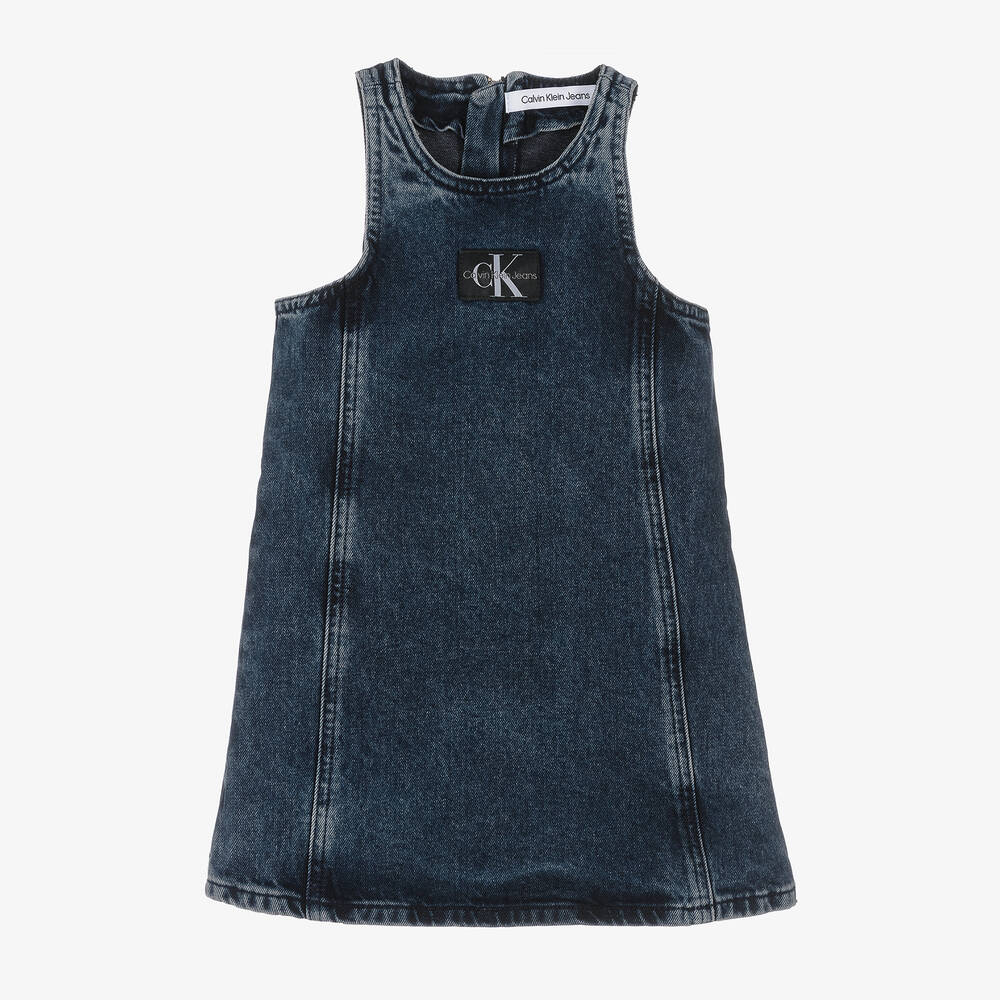 Calvin Klein-Синее джинсовое платье для девочек | Childrensalon Outlet