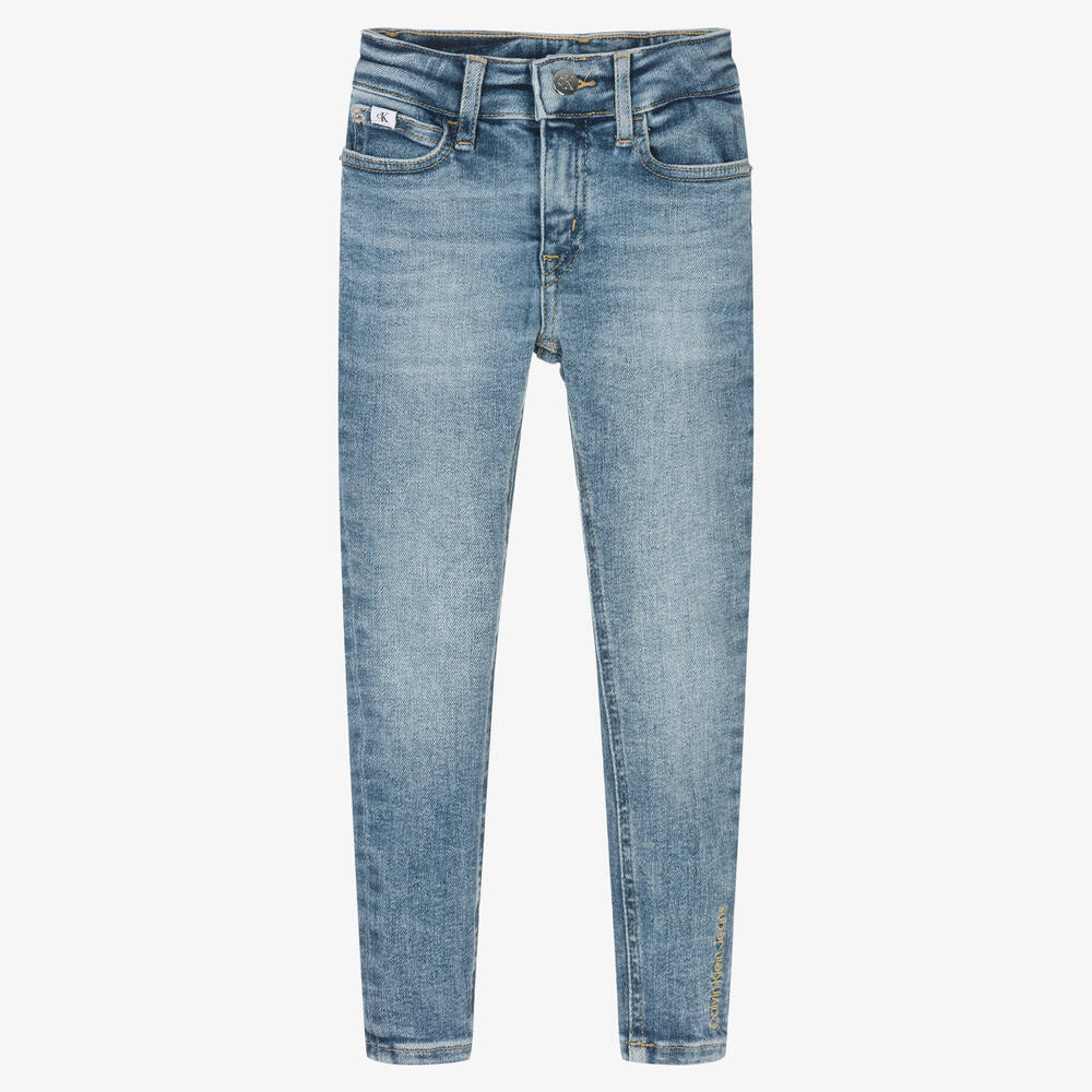 Calvin Klein Jeans - Enge Jeans in Blau für Mädchen | Childrensalon