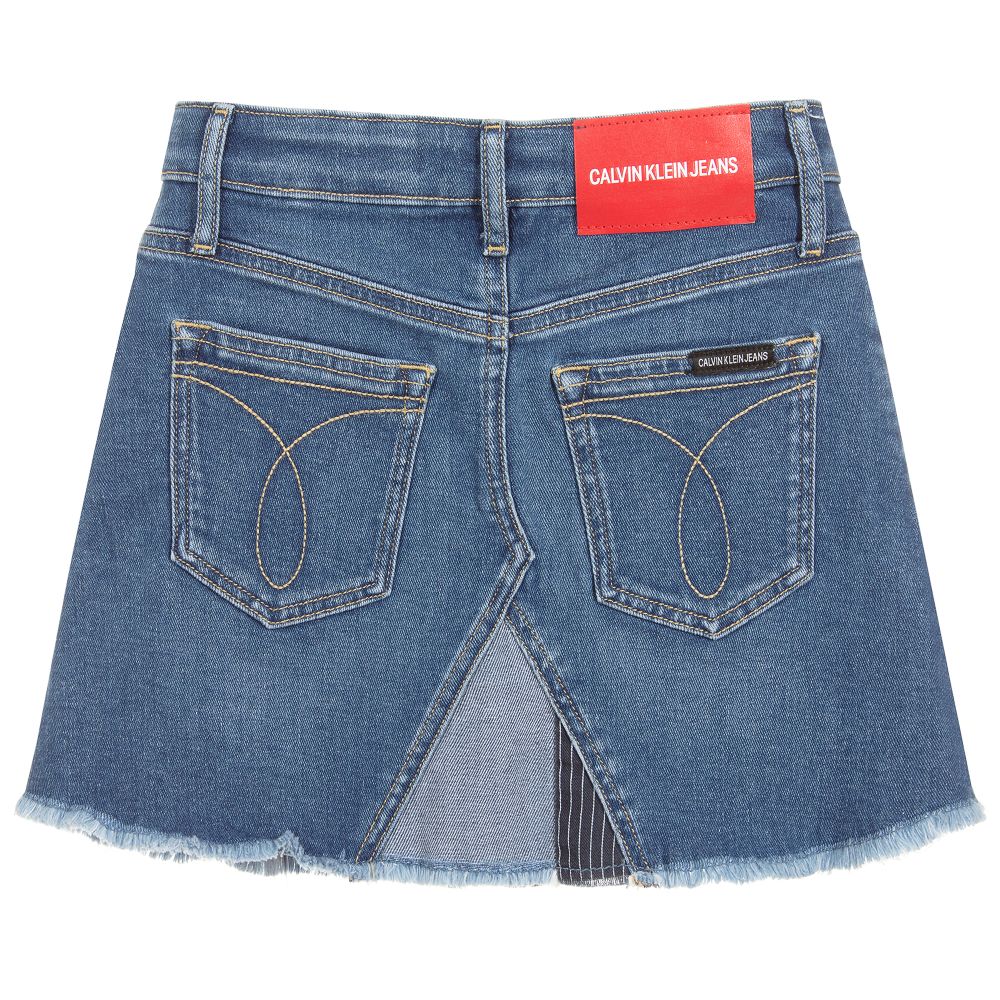 Calvin Klein Jeans Girls Blue Denim Skirt