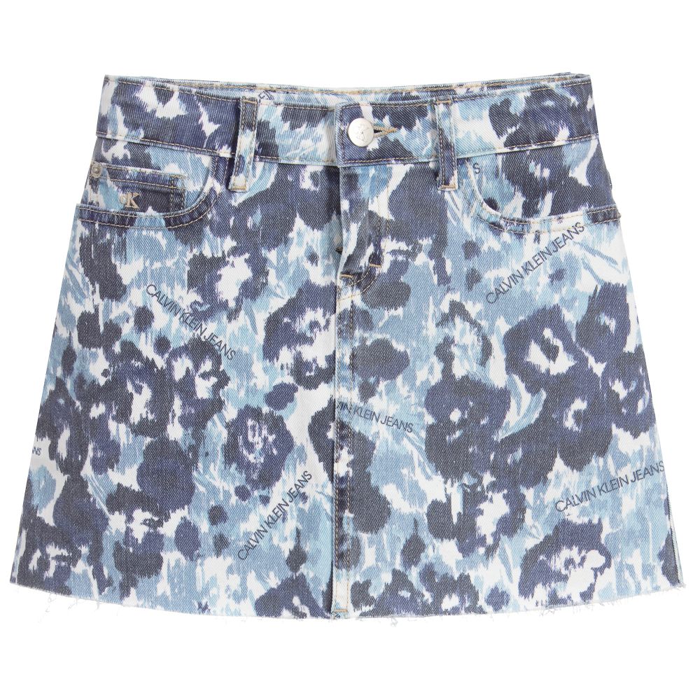 Calvin Klein Jeans - Girls Blue Denim Skirt | Childrensalon