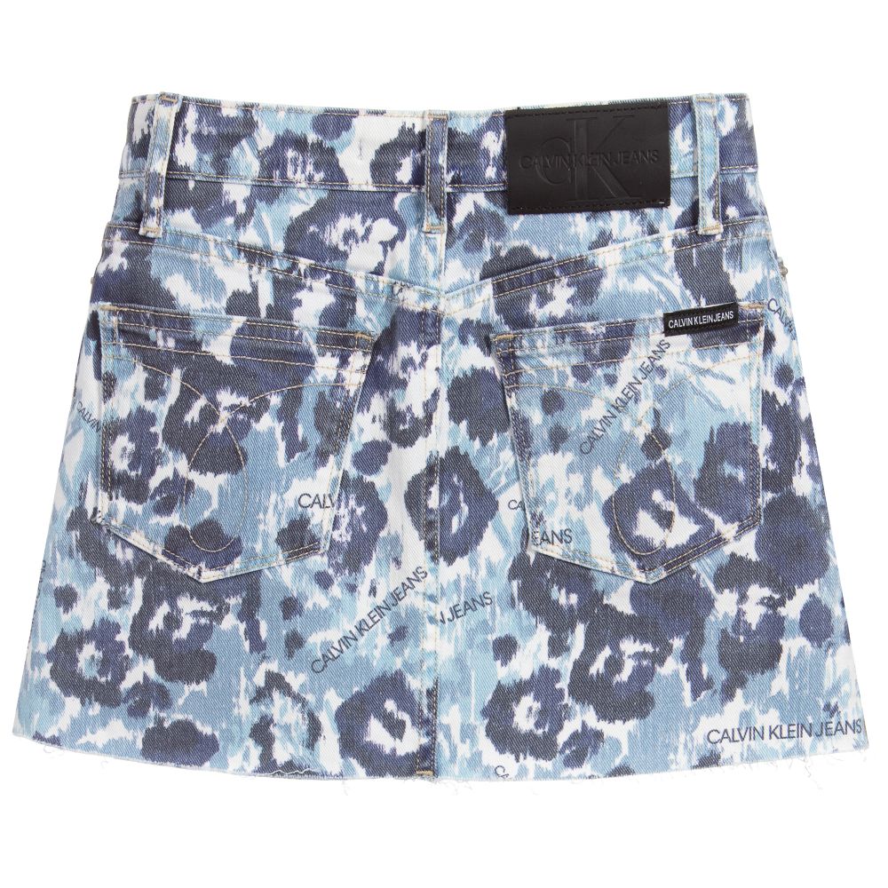 Calvin Klein Jeans-Girls Blue Denim Skirt | Childrensalon Outlet