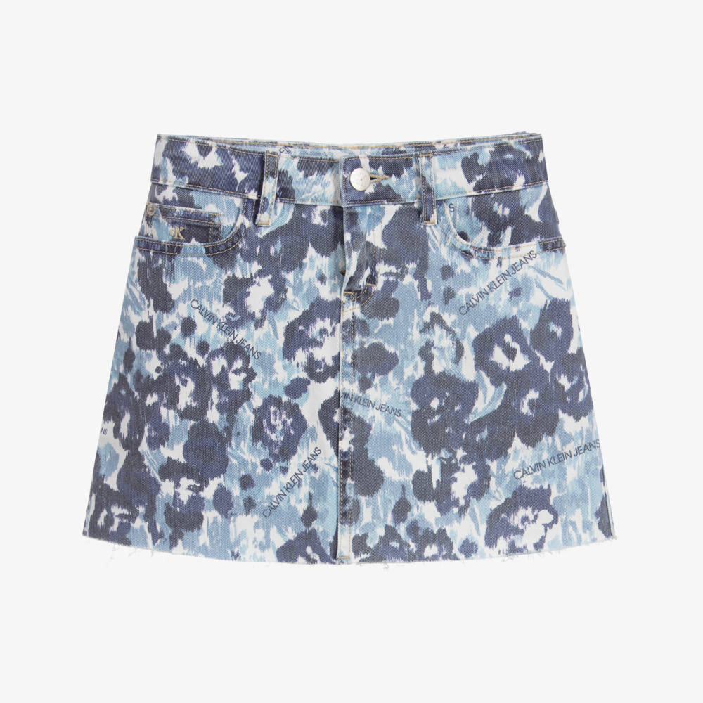Calvin Klein Jeans-Girls Blue Denim Skirt | Childrensalon Outlet