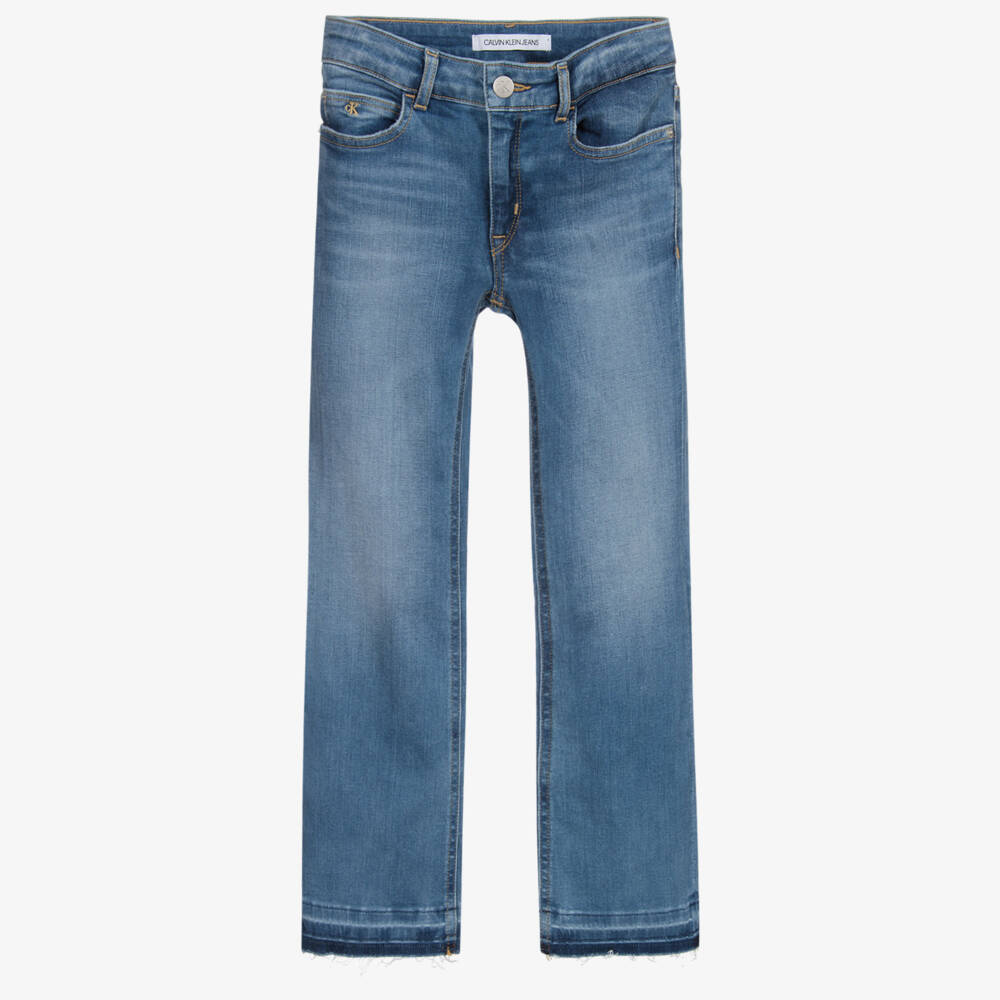 Calvin Klein Джинсы-Синие джинсы-клеш для девочек | Childrensalon Outlet