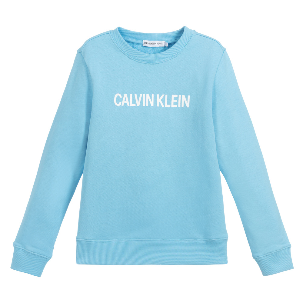 Blue calvin klein sweatshirt new arrivals