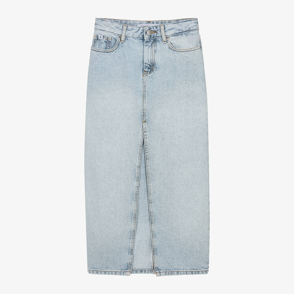 Calvin klein denim midi skirt outlet