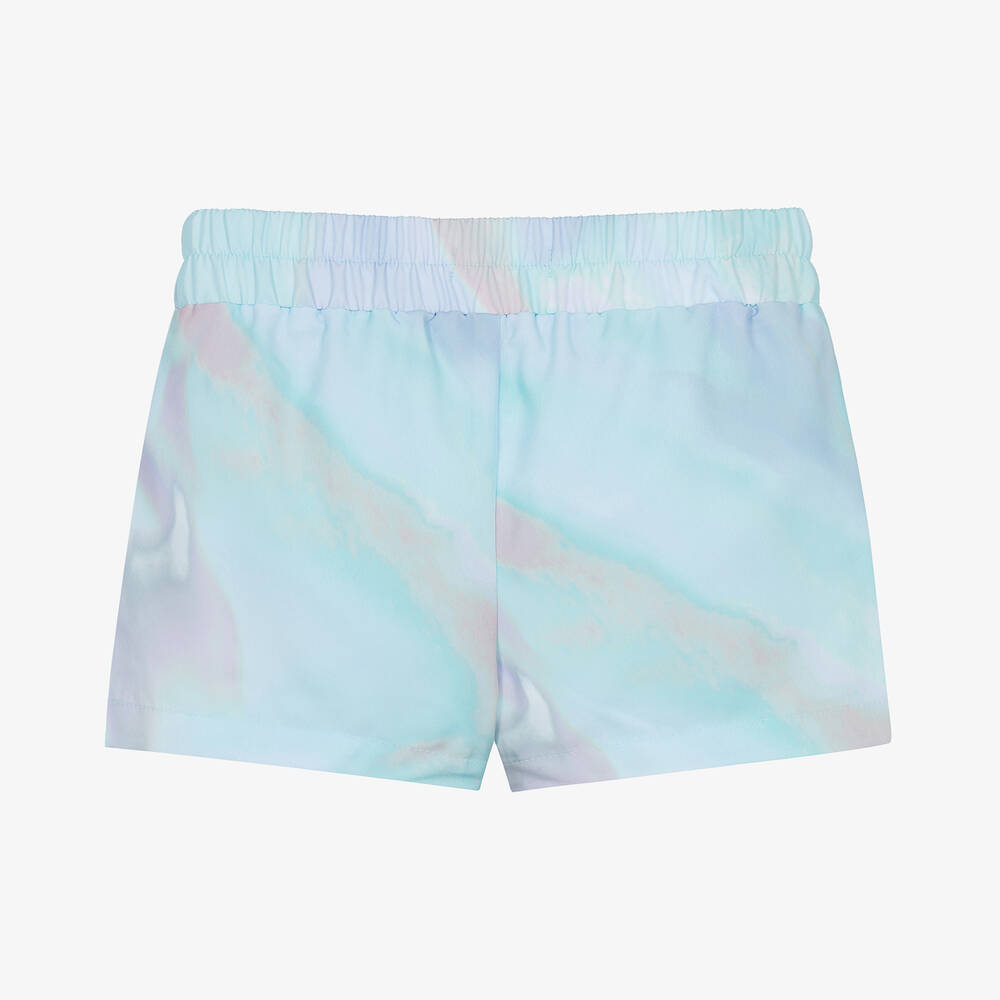 Calvin Klein-Girls Blue Printed Shorts | Childrensalon Outlet