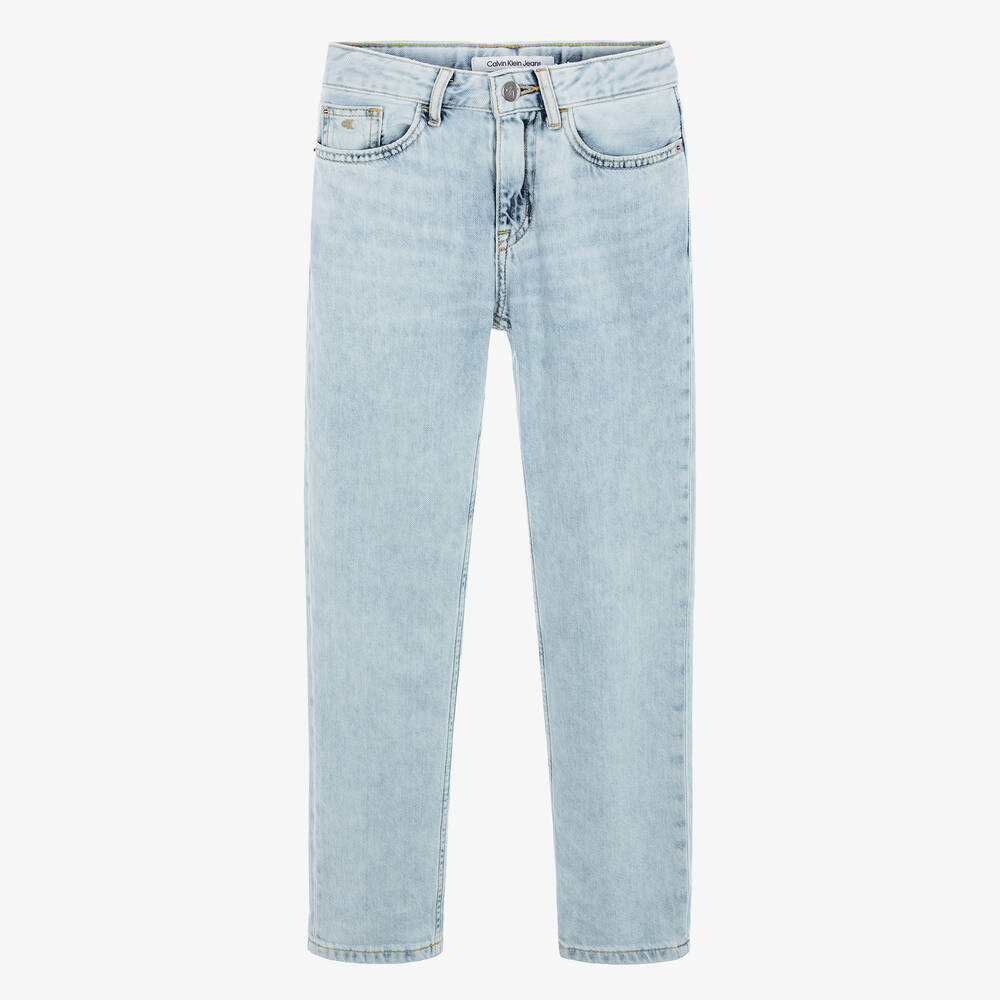 Calvin Klein Jeans - Girls Blue Relaxed Denim Jeans | Childrensalon