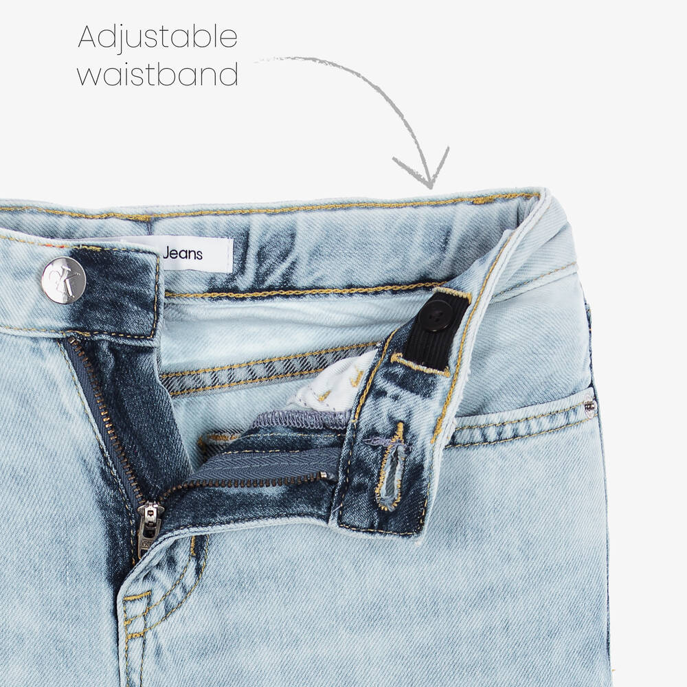 Calvin Klein Jeans Girls Blue Relaxed Denim Jeans