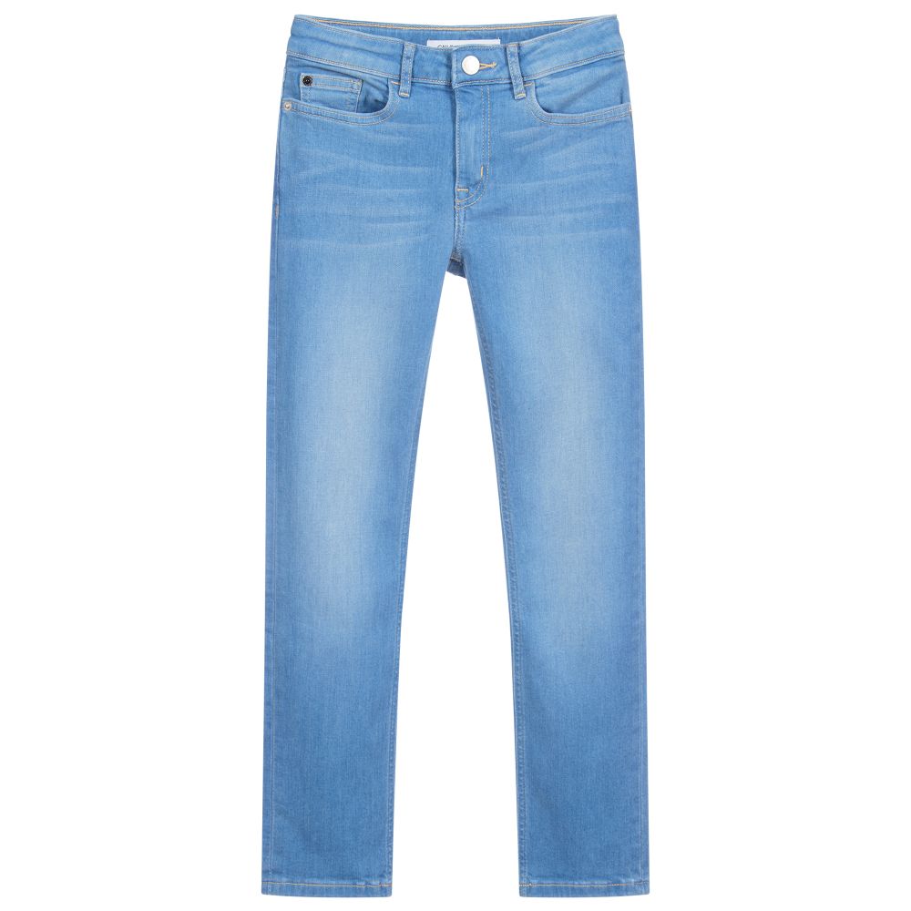 Calvin Klein Jeans - Girls Blue Slim Fit Jeans | Childrensalon