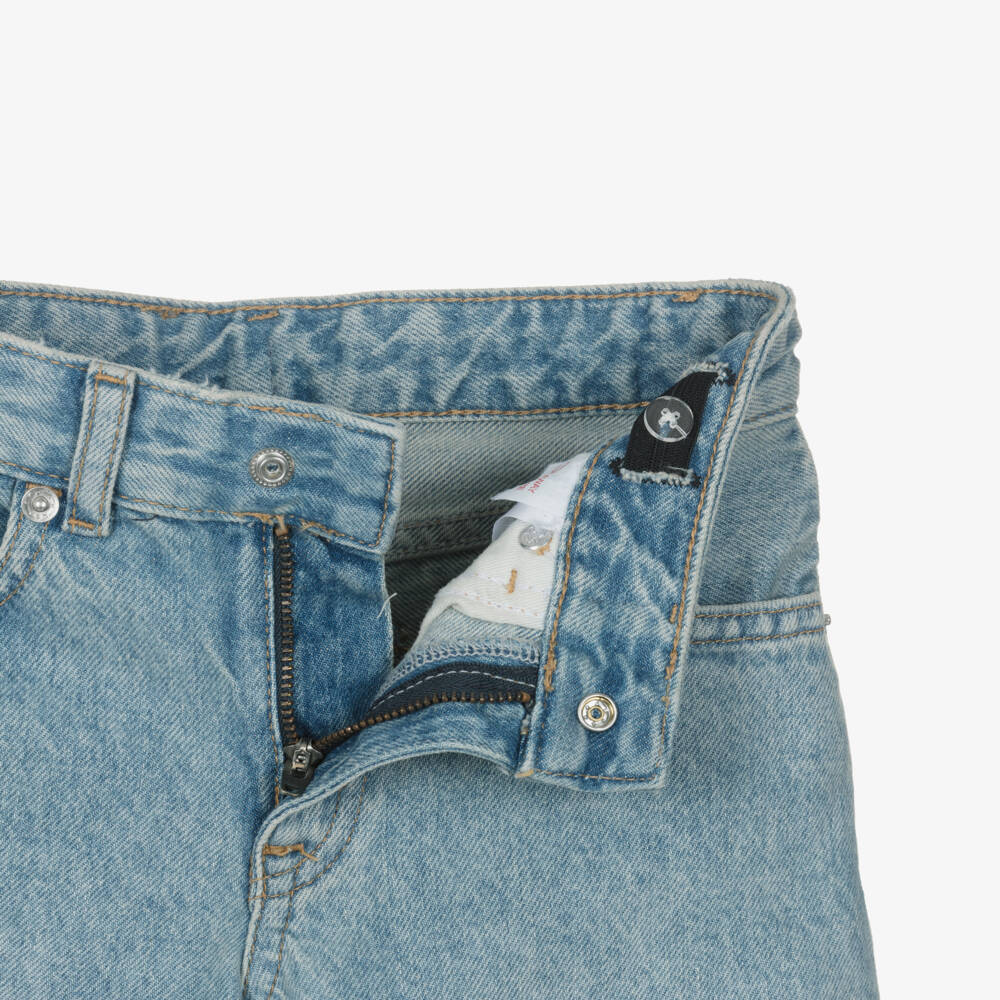 Calvin Klein-Girls Blue Wide Leg Denim Jeans | Childrensalon Outlet