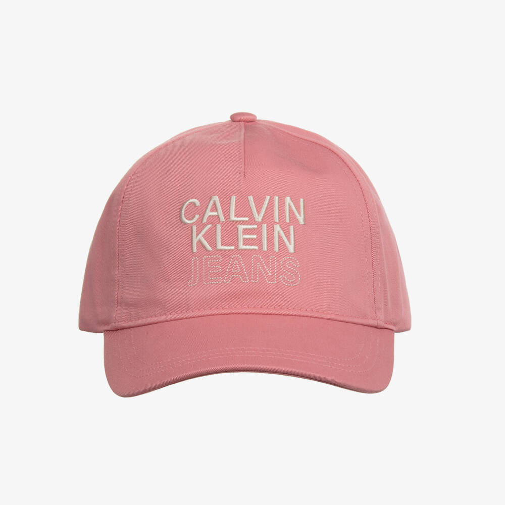 Calvin Klein-Girls Blush Cotton Sporty Cap | Childrensalon Outlet