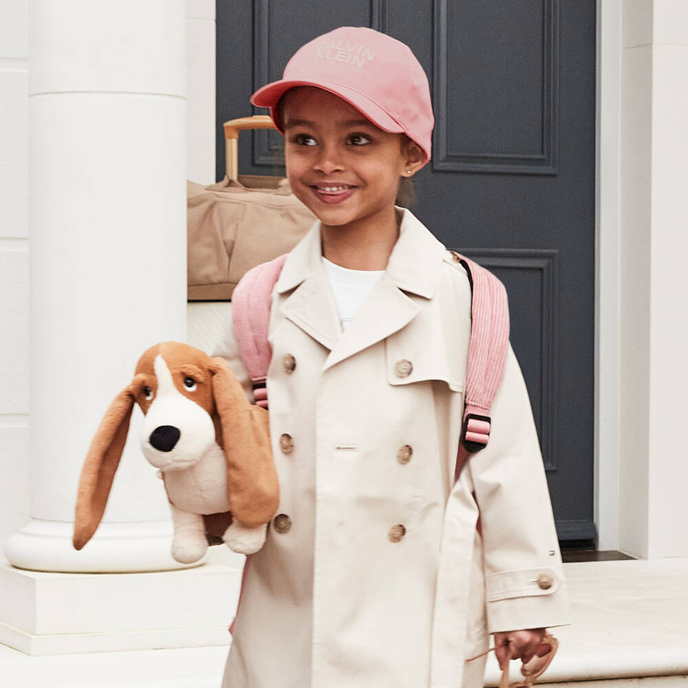 Calvin Klein-Girls Blush Cotton Sporty Cap | Childrensalon Outlet
