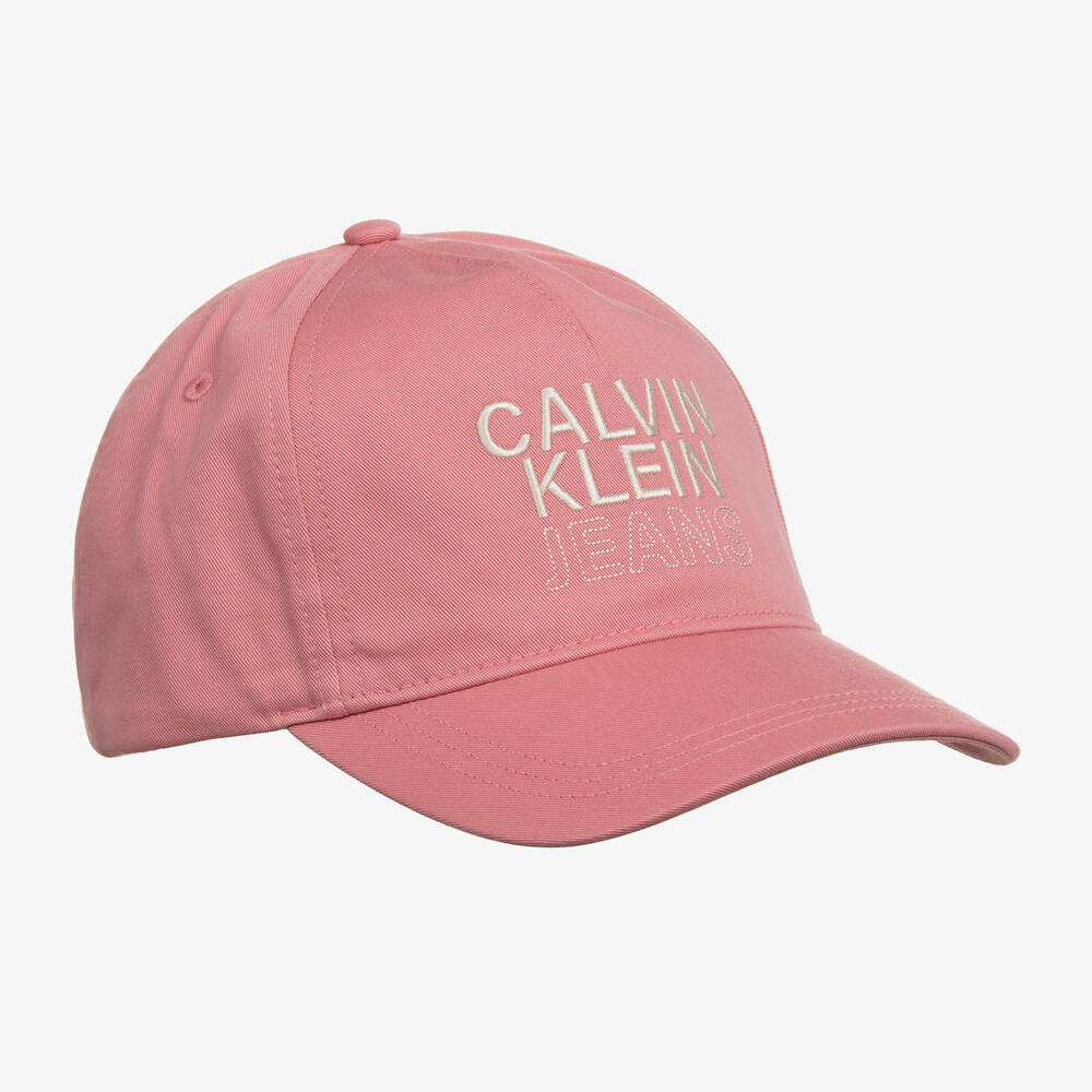 Calvin Klein-Girls Blush Cotton Sporty Cap | Childrensalon Outlet