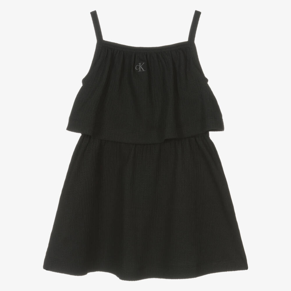 Calvin Klein-فستان أسود أنيق للبنات | Childrensalon Outlet