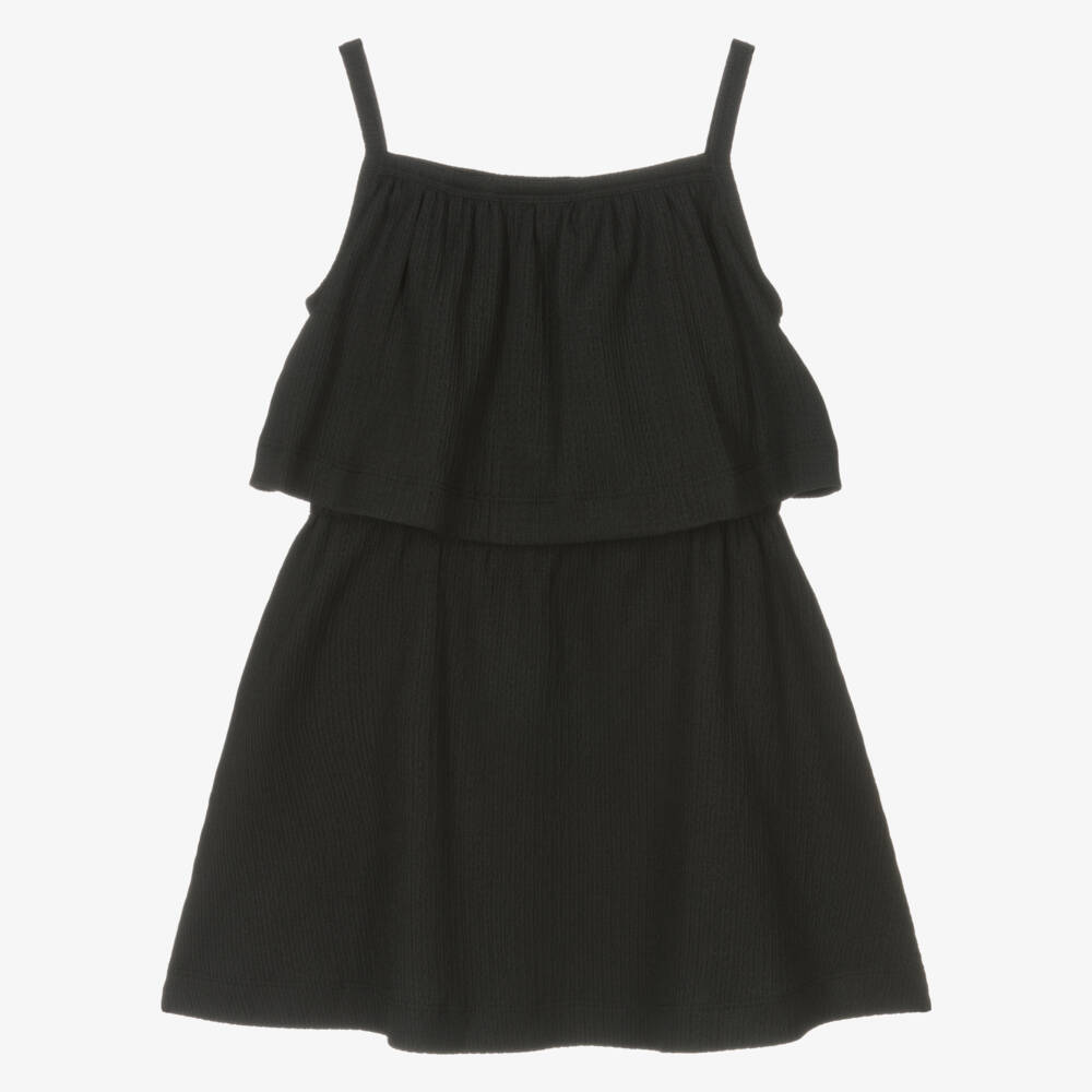 Calvin Klein-Girls Chic Black Crinkle Dress | Childrensalon Outlet