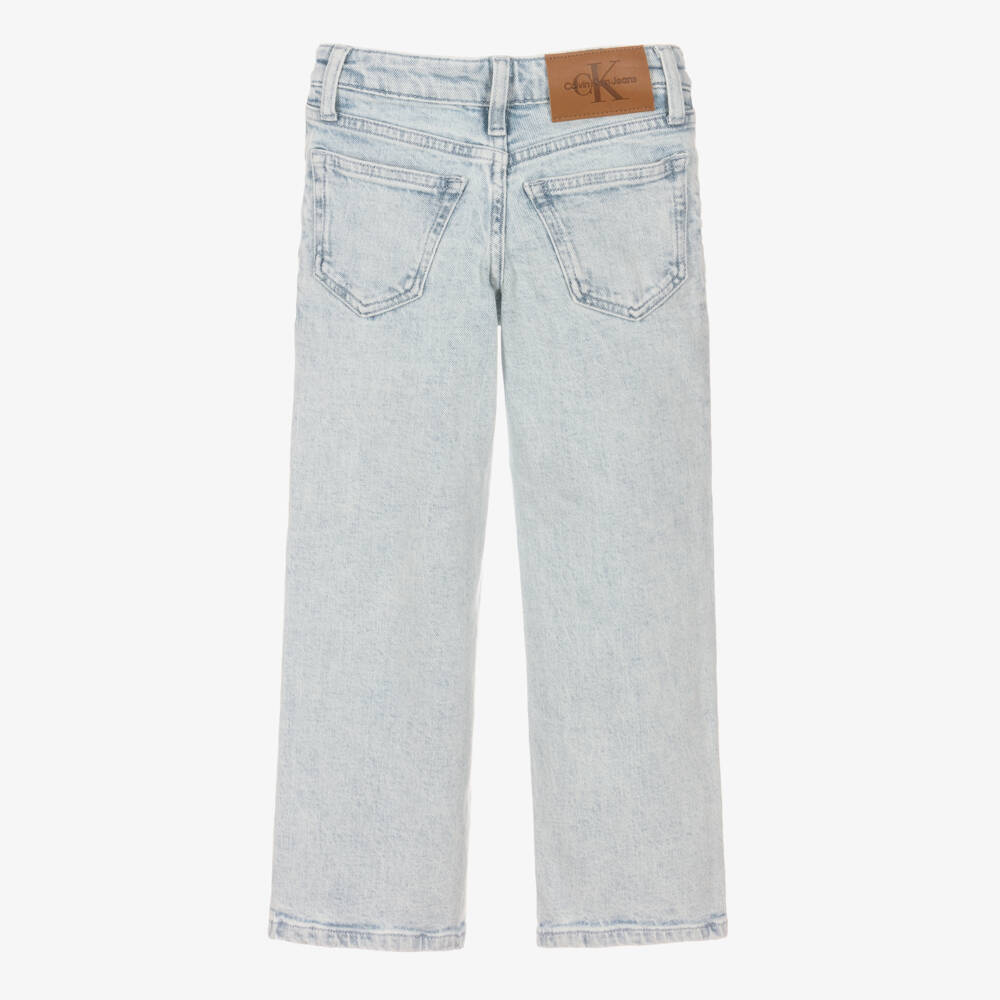 Calvin Klein-Girls Chic Blue Wide-Leg Trousers | Childrensalon Outlet