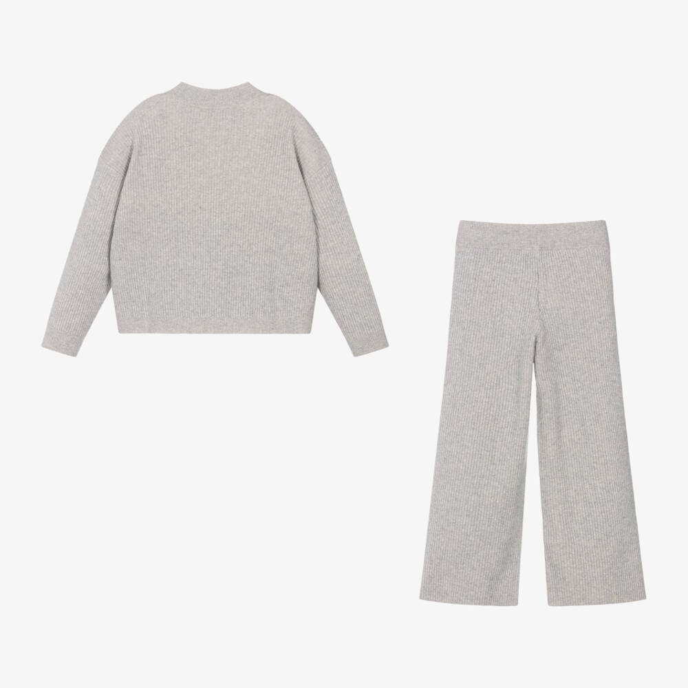 Calvin Klein-Girls Chic Grey Knit Ensemble | Childrensalon Outlet