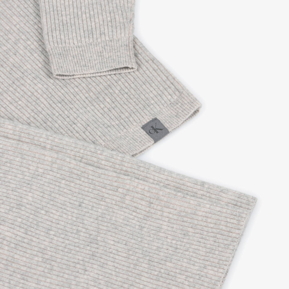 Calvin Klein-Girls Chic Grey Knit Ensemble | Childrensalon Outlet