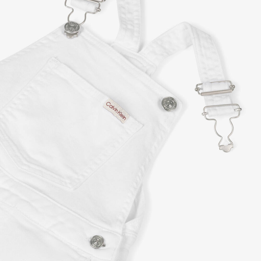 Calvin Klein-Girls Chic White Denim Jumper | Childrensalon Outlet