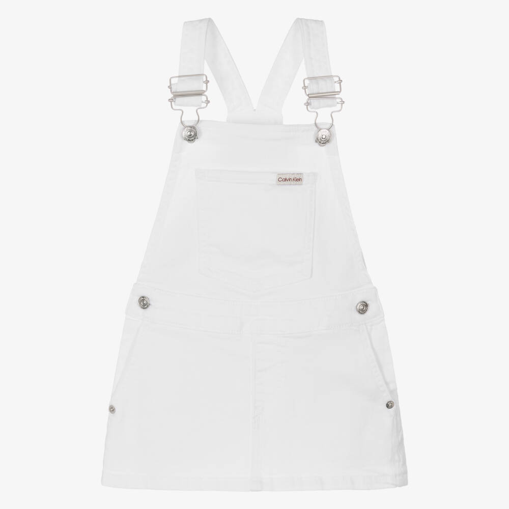 Calvin Klein-Шикарный белый джинсовый комбинезон для девочек | Childrensalon Outlet