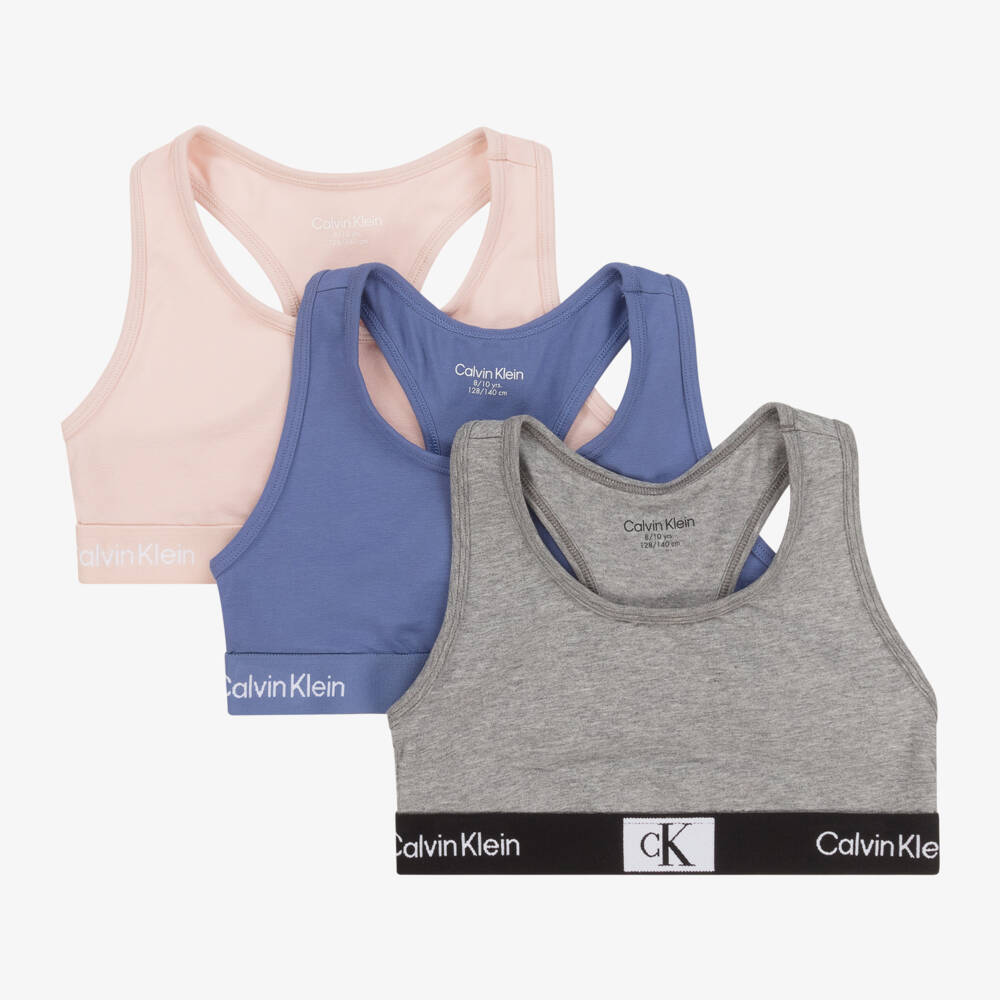 Calvin Klein-Girls Cotton Racerback Tops Trio | Childrensalon Outlet