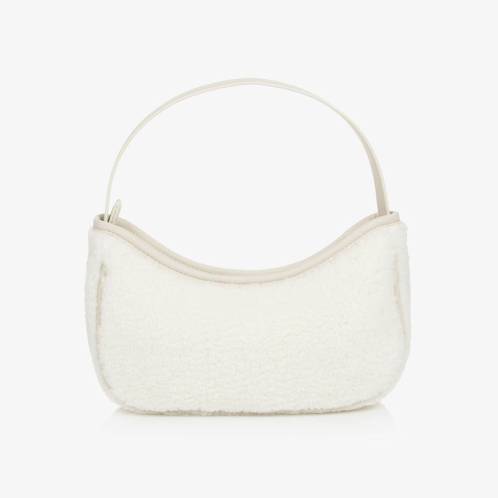 Calvin Klein-Girls Cream Sherpa Fleece Bag | Childrensalon Outlet