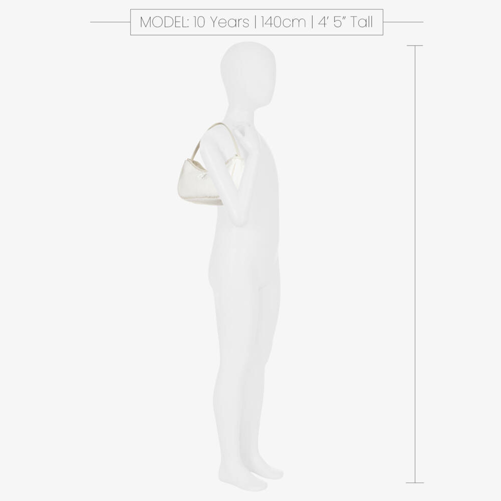 Calvin Klein-Girls Cream Sherpa Fleece Bag | Childrensalon Outlet