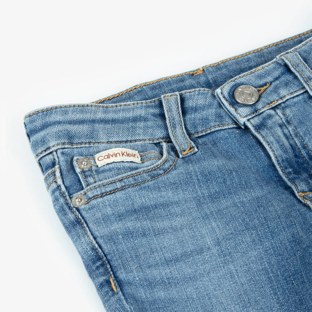 Calvin Klein-بنطلون جينز أزرق ضيق للبنات | Childrensalon Outlet