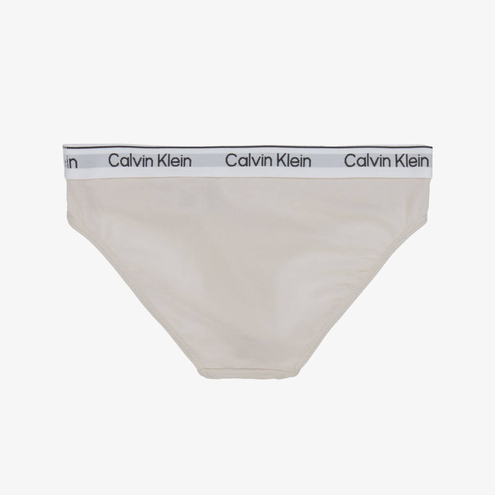 Calvin Klein-Girls Dual-Tone Cotton Comfort Knickers | Childrensalon Outlet